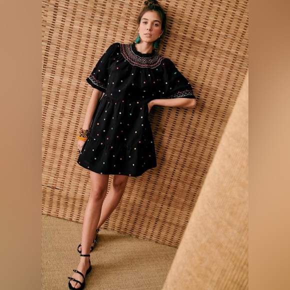 Sézane Roxanne Low Sandals Smooth Black Heritage FR 39 / US 8 - Picture 9 of 14